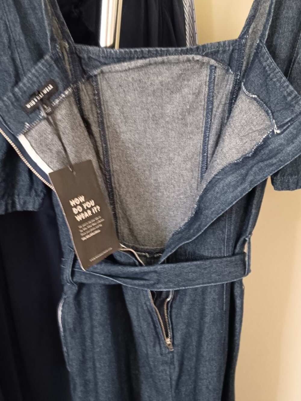 Blue Medium Wash 100% Cotton Denim Dress Short Sleeve Size Small - Picture 8 of 12